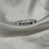Anillo ojo cristal azul claro y rey #9