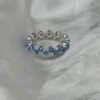 Anillo doble ojo azul #8