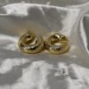 Ear cuff chunky dorado y plateado