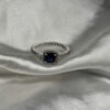 Anillo micro zirconea completa crital cuadrado azul rey