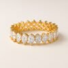 Anillo doble cristal gota ajustable