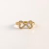 Anillo moño zirconea #8