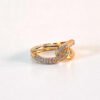 Anillo entrelazadomicrozirconea ajustable