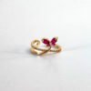 Anillo mariposa fiusha ajustable
