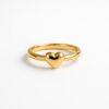 Anillo corazo liso ajustable