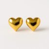 Arete chunky corazon liso