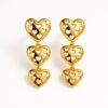 Arete largo triple corazon