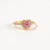 Anillo corazon rosa